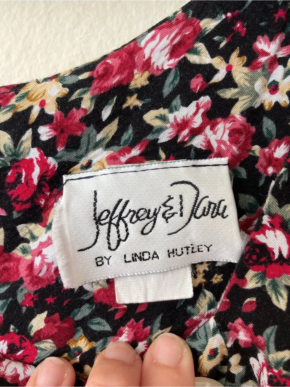 Vintage '90s Jeffrey & Dara Wide Leg Floral Jumpsuit Long Romper Grunge S/M